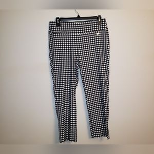 Rafaela gingham print stretch capris, sz 6, NWOT
